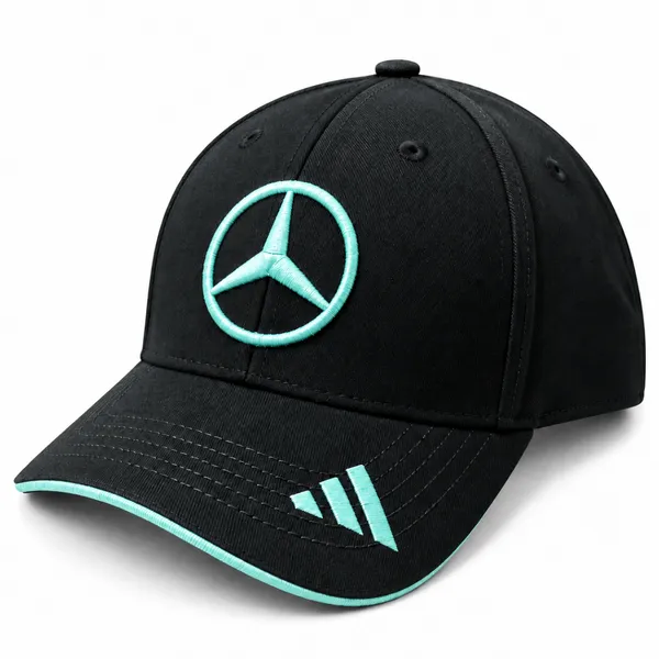 Premium Black Mercedes-Benz Logo Embroidered Baseball Cap