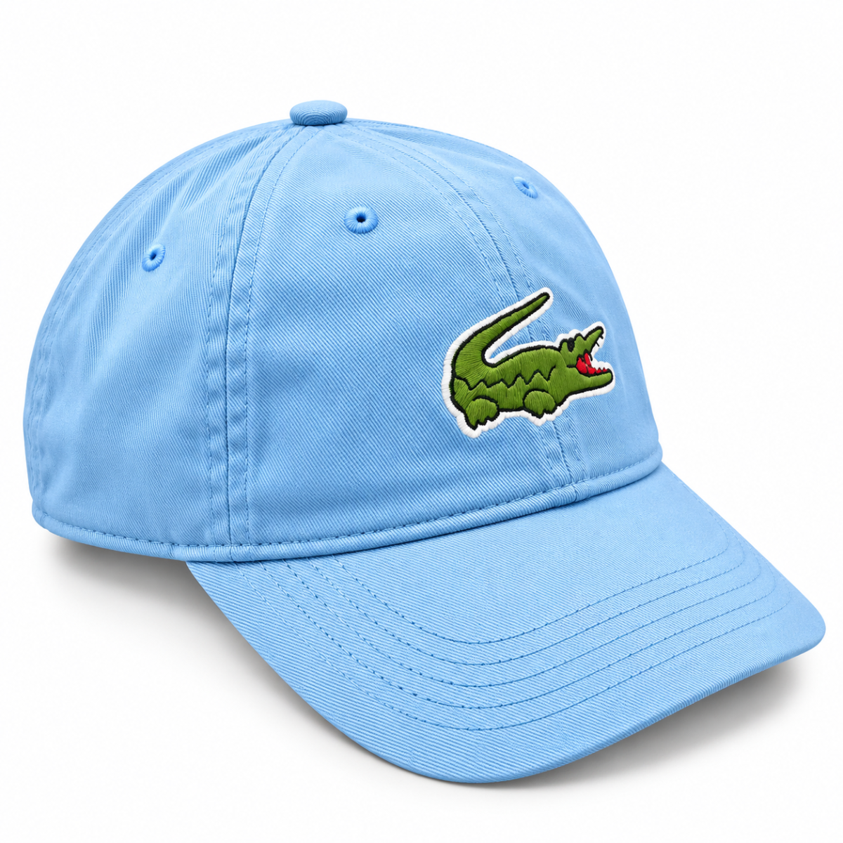 Light Blue Crocodile Logo Baseball Cap – Embroidered Casual Lifestyle Cap