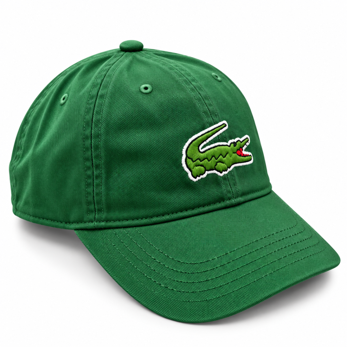 Forest Green Crocodile Logo Baseball Cap – Premium Embroidered Casual Lifestyle Cap