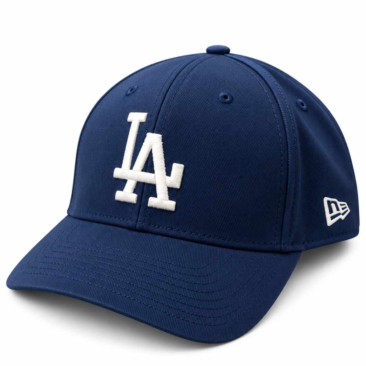 Navy Blue LA Logo Fitted Cap – Premium Embroidered Baseball Lifestyle Cap