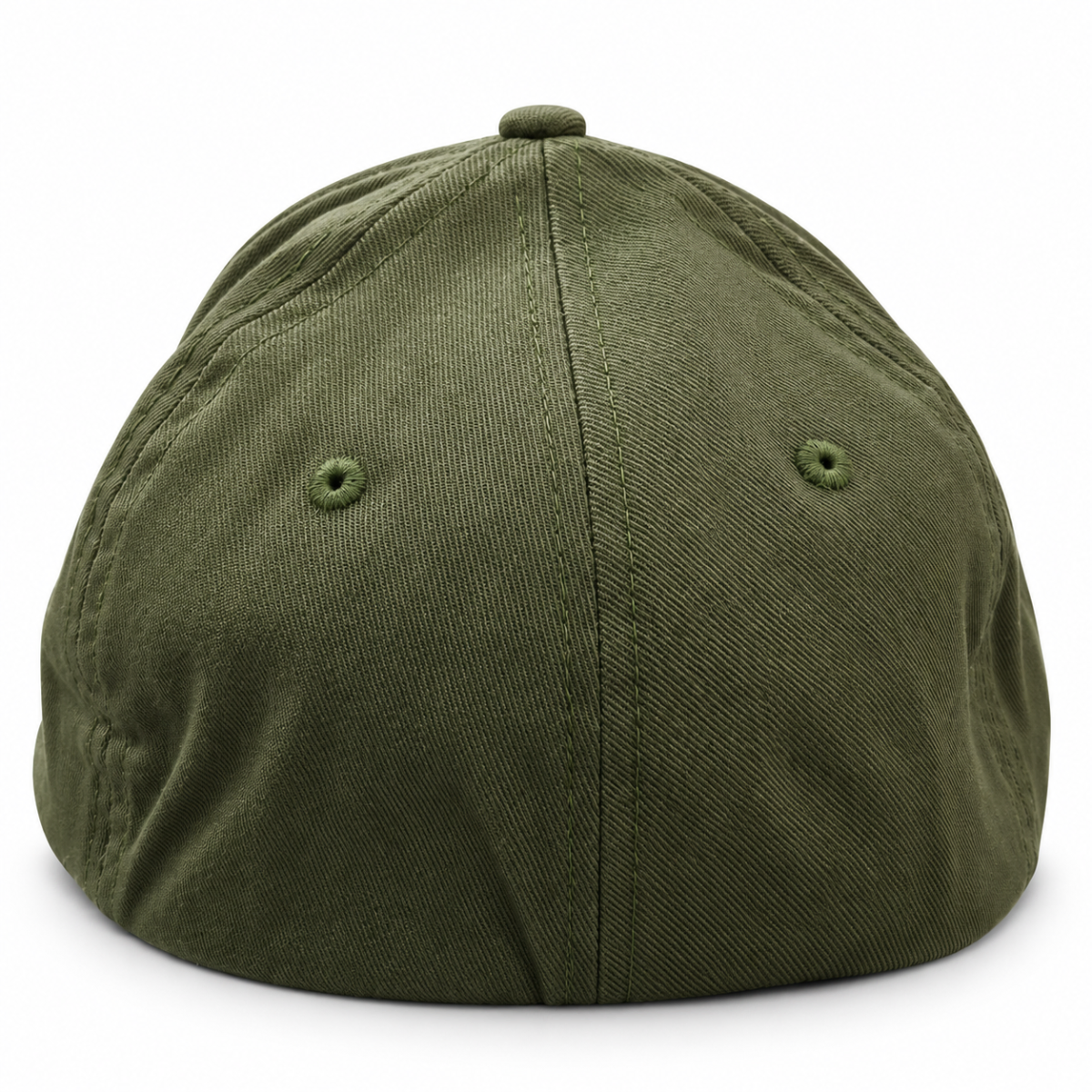 Olive Green LA Logo Fitted Cap – Premium Embroidered Streetwear Baseball Cap