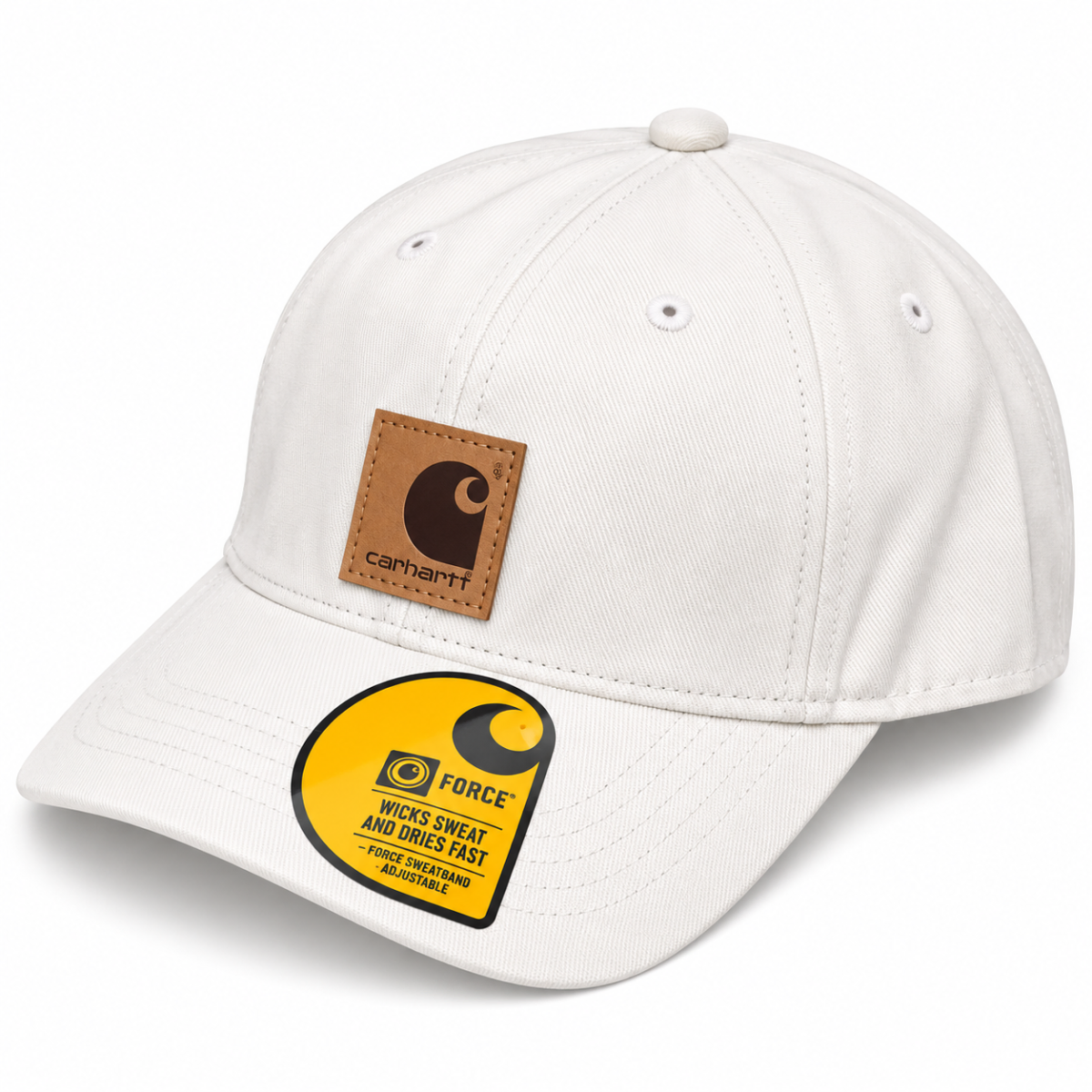 Carhartt Premium White Carhartt Logo Patch Baseball Cap