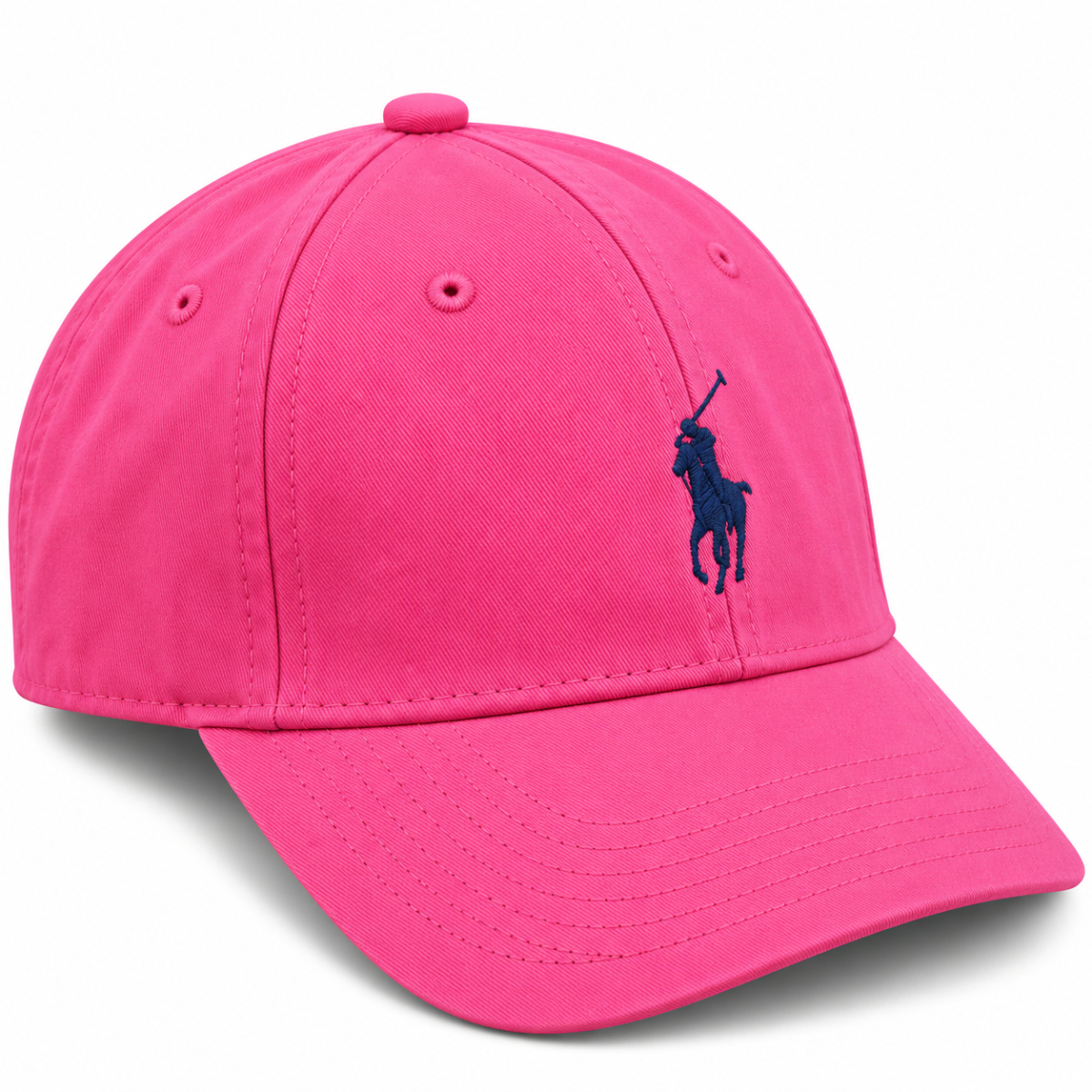 Polo Ralph Lauren Pink Baseball Cap with Navy Polo Pony Logo – Premium Lifestyle Headwear