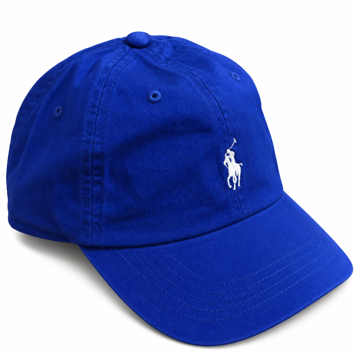Turquoise Polo Player Embroidered Baseball Cap