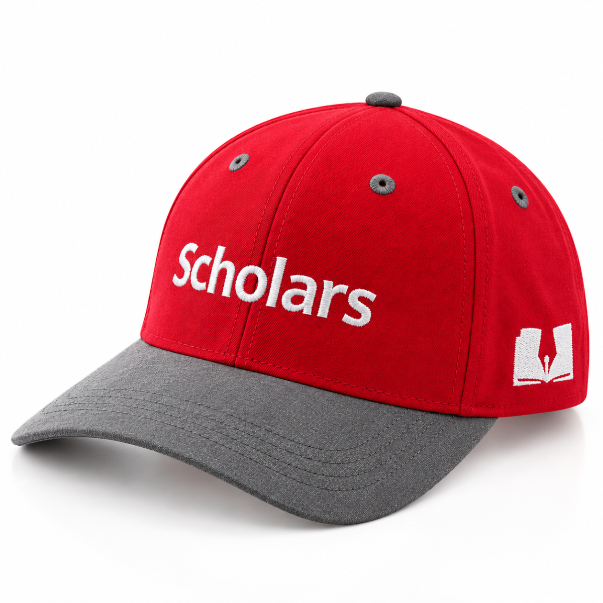 Red & Grey Scholars Embroidered Baseball Cap