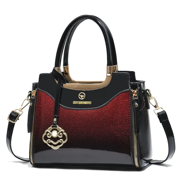 Elegant Large Capacity Shoulder Bag | Stylish Handbag with Radiant Accessories