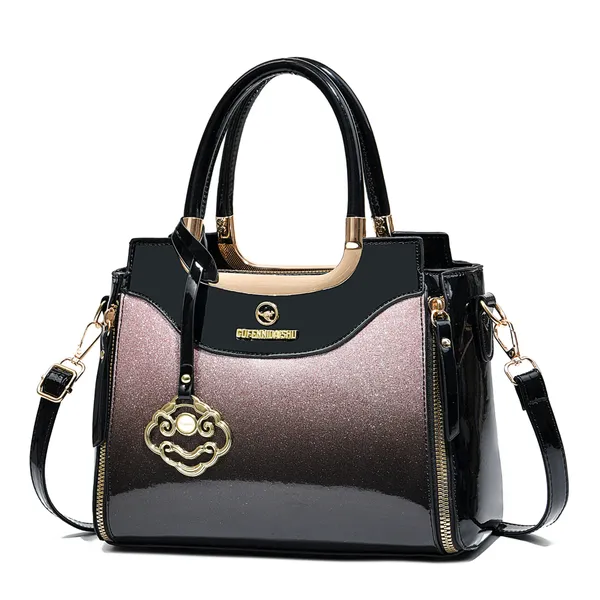 Elegant Large Capacity Shoulder Bag | Stylish Handbag with Radiant Accessories