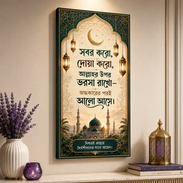 ইসলামিক মোটিভেশনাল ক্যানভাস  (C-152) 