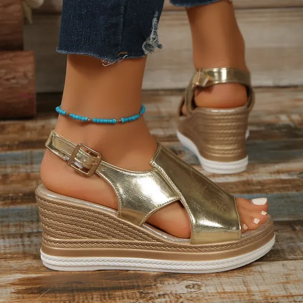 ELARA METALLIC WEDGES