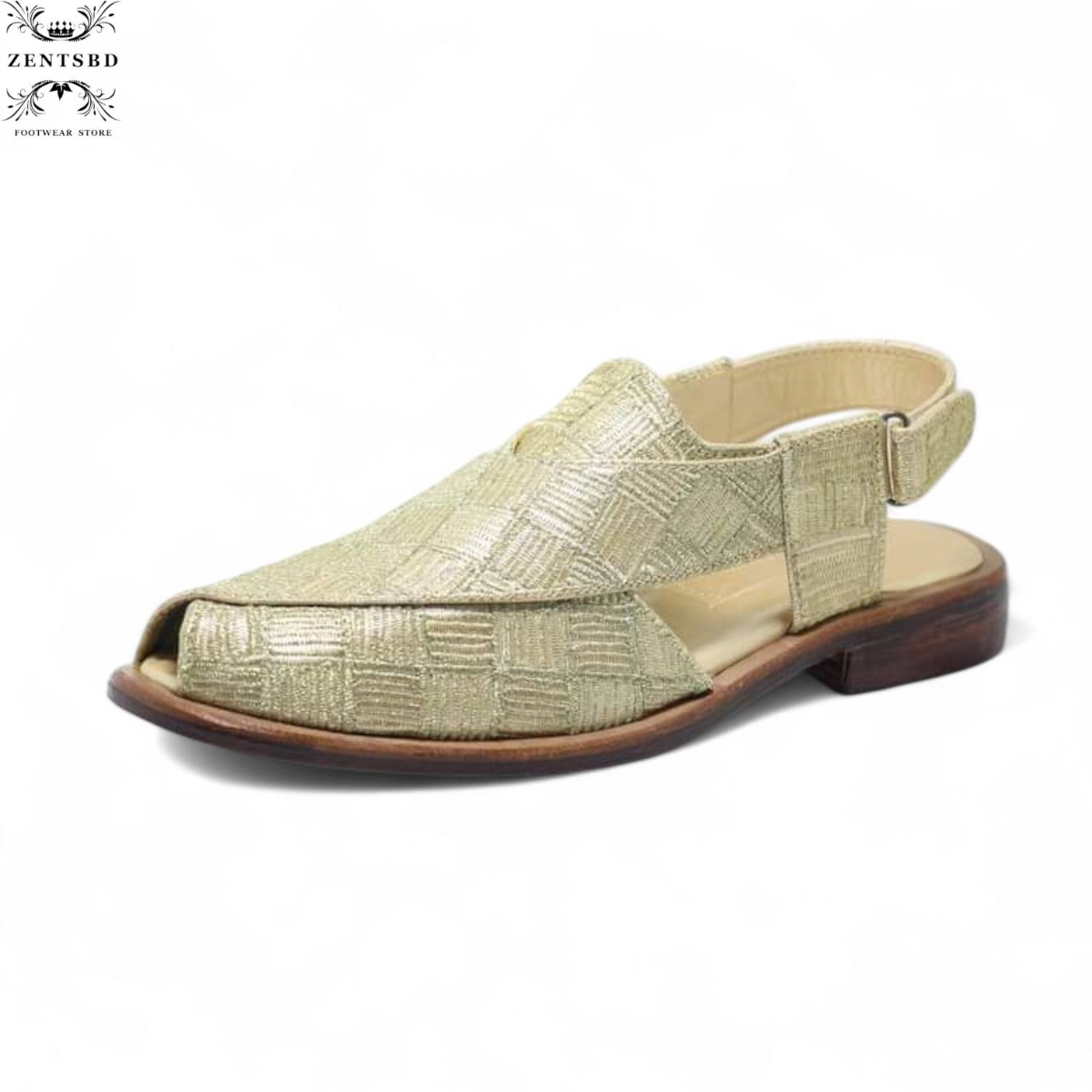 Pure leather  crafted kabuli sandals