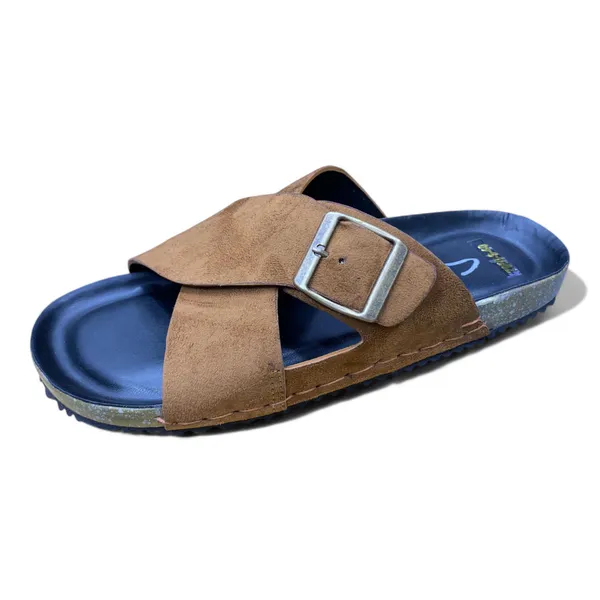 Premium Cross-Strap Buckle Sandal