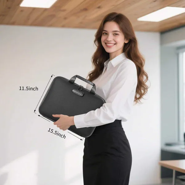   Hard-Shell Fireproof Home Office Travel Safe Storage Lock File Folder