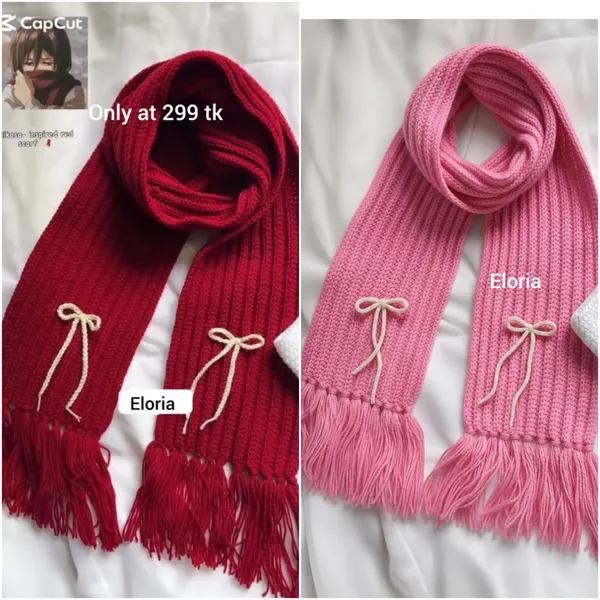 ❤️ প্রি-অর্ডার: ২ পিস Mikasa Scarf  কম্বো — মাত্র ৫৯৮৳ 