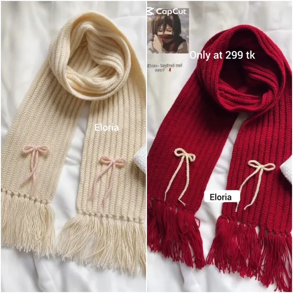 ❤️ প্রি-অর্ডার: ২ পিস Mikasa Scarf  কম্বো — মাত্র ৫৯৮৳  