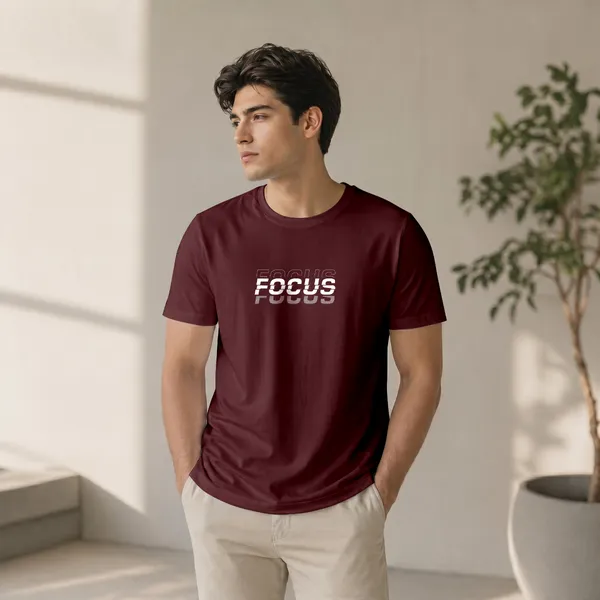 Men's Premium Black, Meroon, Mocha brown T-shirt 3-pcs Combo