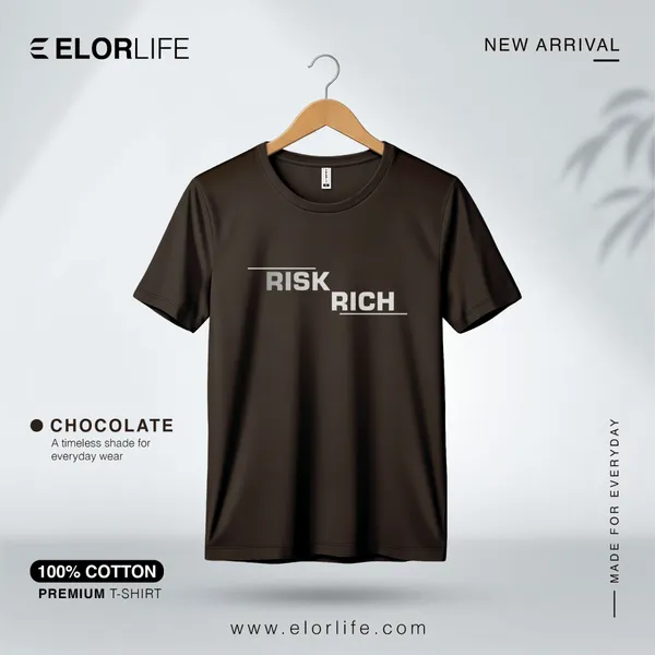 Men's Premium Mocha brown T-shirt - Rich