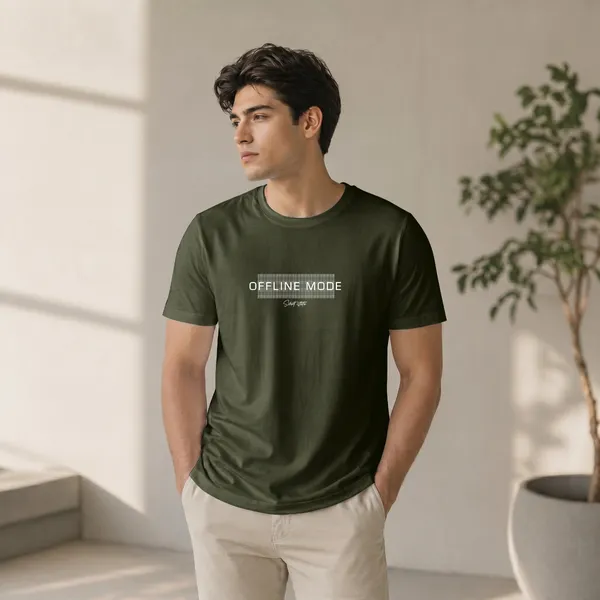 Men's Premium Mocha brown, Olive, Cream T-shirt 3-pcs Combo