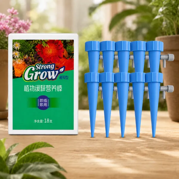 10 Pcs Water Drip Device & 1 Box Plant Nutrition Bar