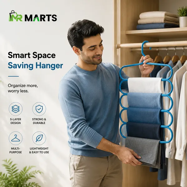 5-Layer Space Saving Hanger – Multi-Purpose Clothes Organizer