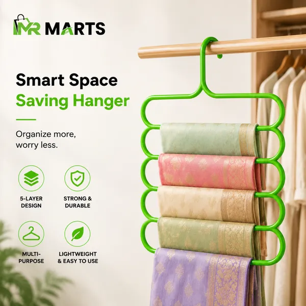 5-Layer Space Saving Hanger – Multi-Purpose Clothes Organizer