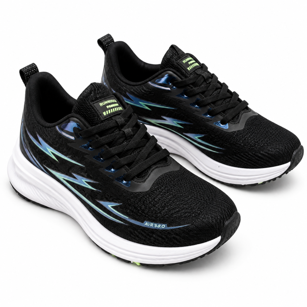 Premium Black Running Shoes | Lightweight Breathable Sports Sneakers