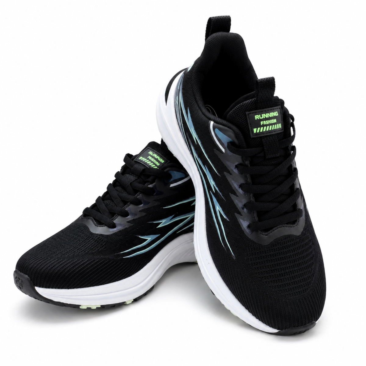 Premium Black Running Shoes | Lightweight Breathable Sports Sneakers