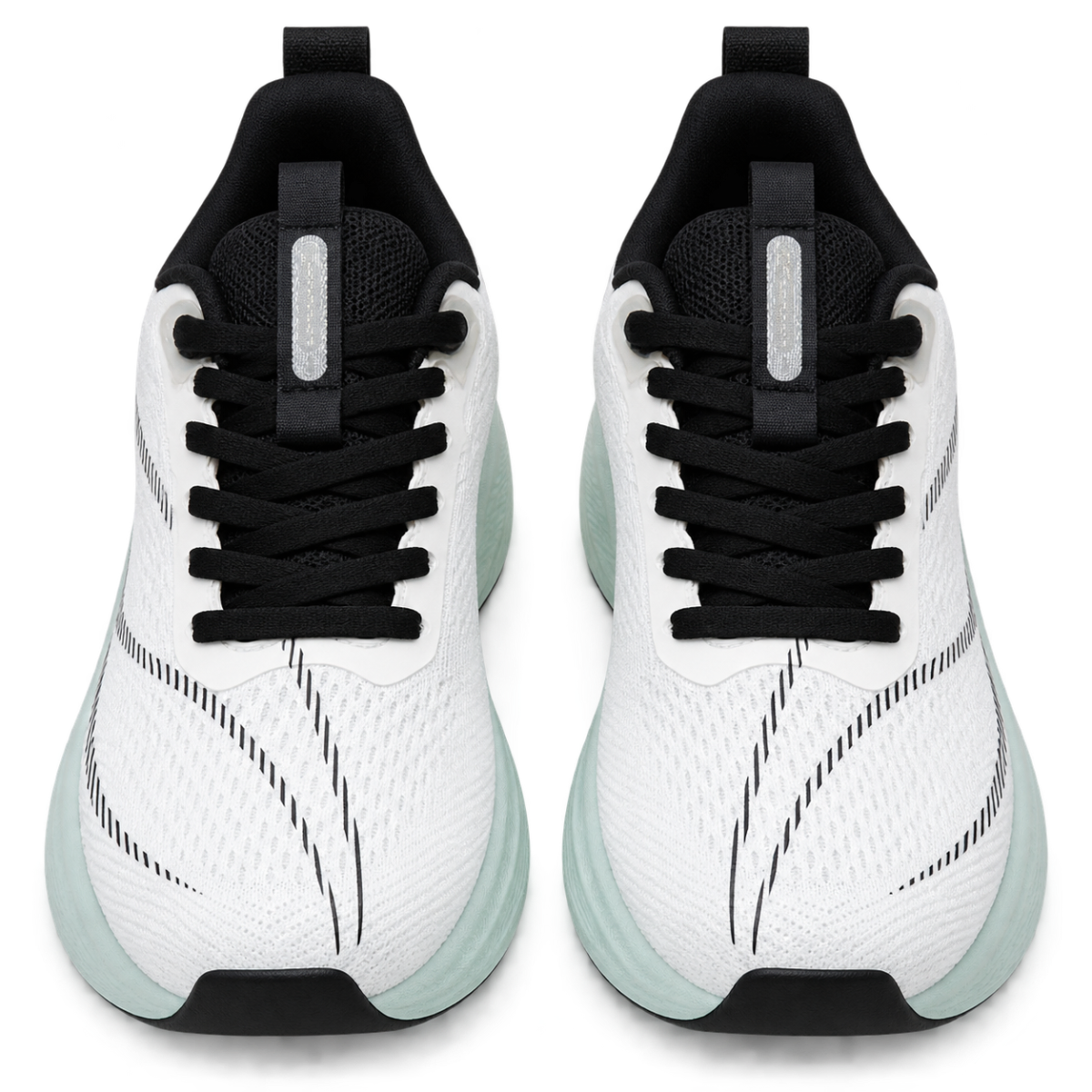 Premium White & Black Running Shoes | Lightweight Breathable Sports Sneakers