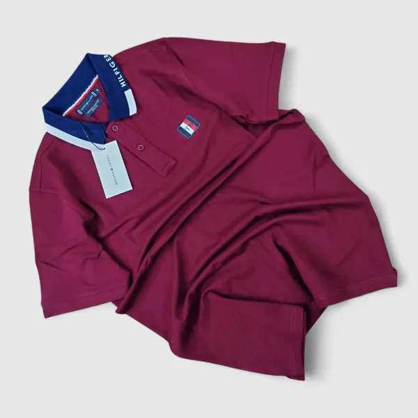 MAROON SIGNATURE FIT POLO SHIRT