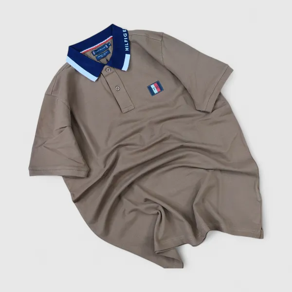 LIGHT BROWN SIGNATURE FIT POLO SHIRT