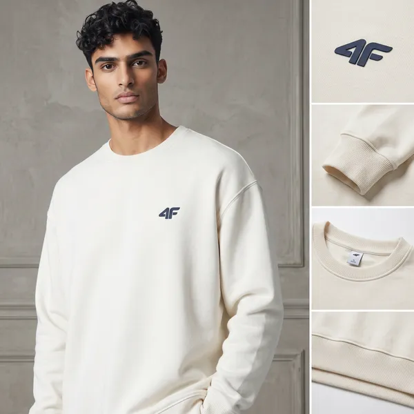WHITE SOFT PEAK SWEATSHIRT