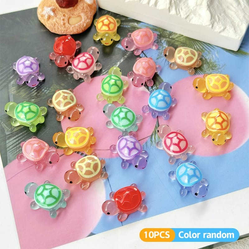 Resin Mini Luminous Turtles Glow in the Dark (10 Pc) - Shopnest BD