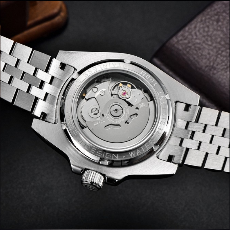 Pagani Design GMT NH34 Automatic Men's Watch (Maroon World Map Dial ...