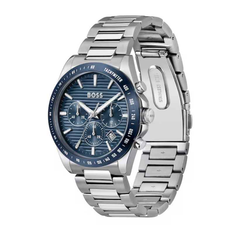 Hugo Boss Men’s Blue Dial Chronograph Watch - My Watch